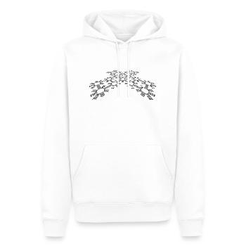 Chemin de Croix - Sweat à capuche Premium bio Homme - blanc - Devant - Nico (187cm)