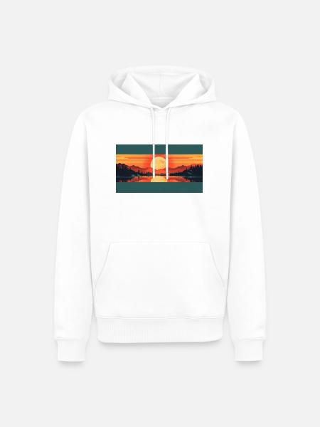 Canada Sunset - Männer Premium Bio Hoodie - Weiß