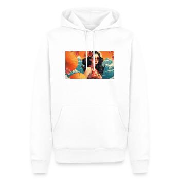 Sommerzeit Asia - Männer Premium Bio Hoodie - Weiß - Vorne - Nico (187cm)