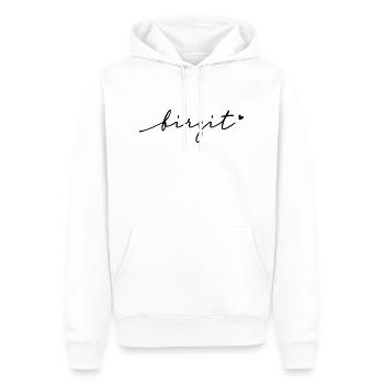 Birgit Schreibschrift Name - Männer Premium Bio Hoodie - Weiß - Vorne - Nico (187cm)