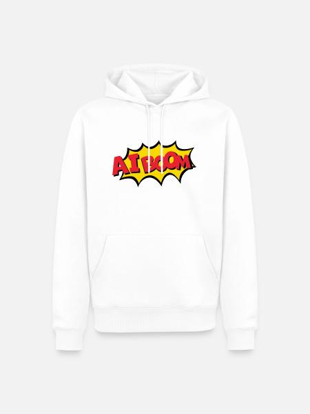 AI Boom - Men’s Premium Organic Hoodie - white