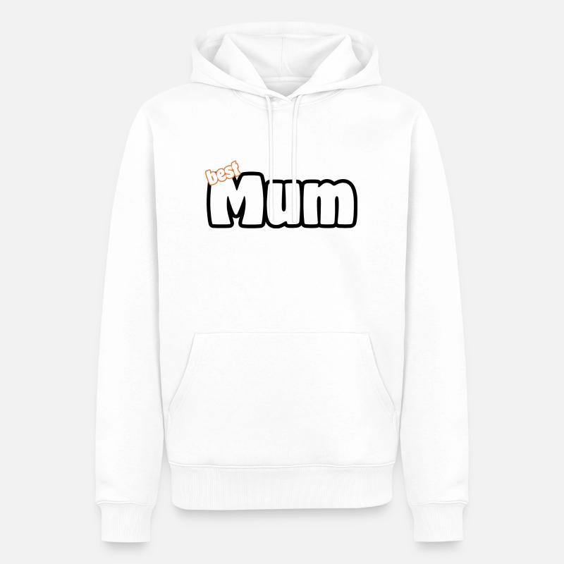 Mum, Mutti, Mutter - Männer Premium Bio Hoodie - Weiß