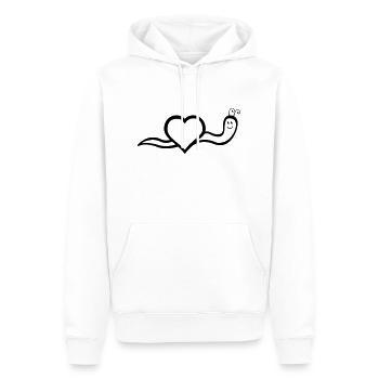 Snail 01 - Men’s Premium Organic Hoodie - white - Front - Nico (187cm)