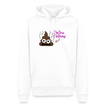 Deine Meinung - Männer Premium Bio Hoodie - Weiß - Vorne - Nico (187cm)