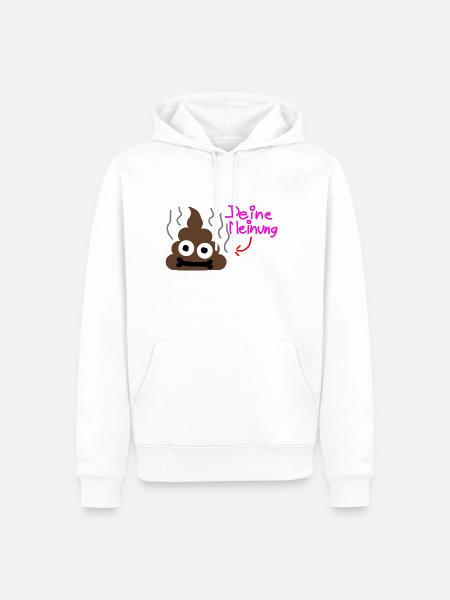 Deine Meinung - Männer Premium Bio Hoodie - Weiß