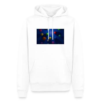 Bubbles - Männer Premium Bio Hoodie - Weiß - Vorne - Nico (187cm)