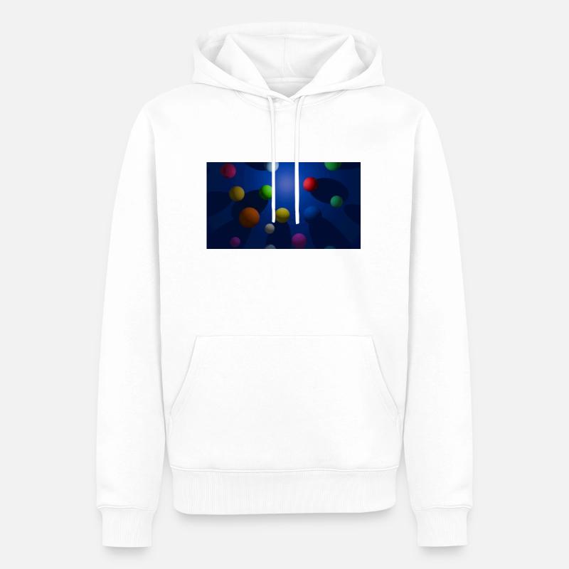 Bubbles - Männer Premium Bio Hoodie - Weiß