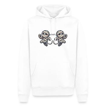 mumie comic 2 - Männer Premium Bio Hoodie - Weiß - Vorne - Nico (187cm)