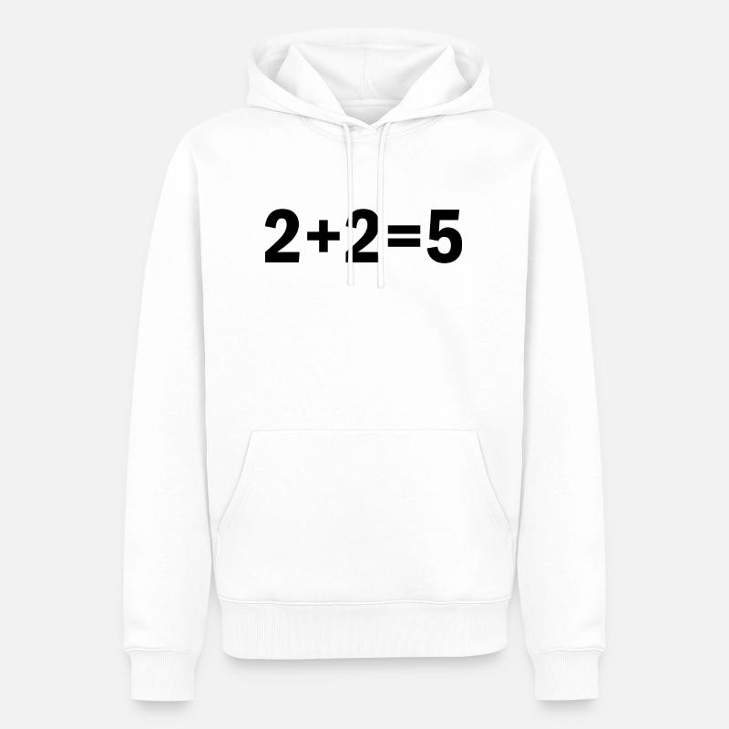 2plus2gleich5 - Männer Premium Bio Hoodie - Weiß
