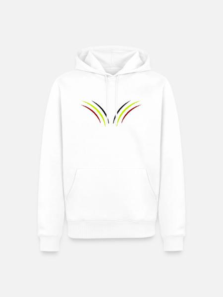 Griffes Belgique - Sweat à capuche Premium bio Homme - blanc