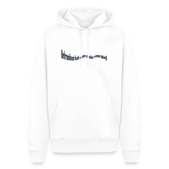 Betrunken hat man mehr vom Weg - Männer Premium Bio Hoodie - Weiß - Vorne - Nico (187cm)
