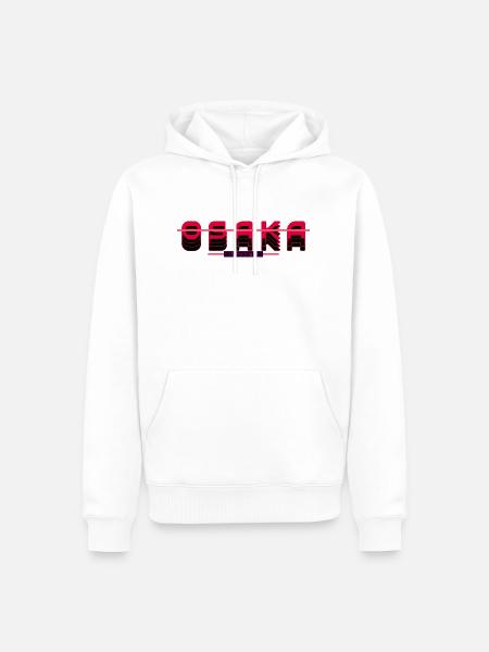 Osaka Retro - Männer Premium Bio Hoodie - Weiß