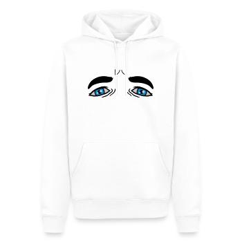 Conception Blue Sad Eyes - Sweat à capuche Premium bio Homme - blanc - Devant - Nico (187cm)