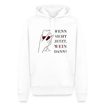 Wenn nicht jetzt,Wein dann? - Männer Premium Bio Hoodie - Weiß - Vorne - Nico (187cm)