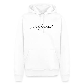 Ayleen Schreibschrift Name - Männer Premium Bio Hoodie - Weiß - Vorne - Nico (187cm)