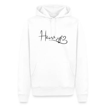 Henry Last Name First Name Heart Decor - Men’s Premium Organic Hoodie - white - Front - Nico (187cm)