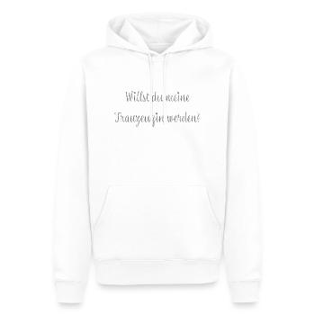 Willst du meine Trauzeugin werden? - Männer Premium Bio Hoodie - Weiß - Vorne - Nico (187cm)