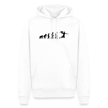 Handball Evolution Geschenkidee - Männer Premium Bio Hoodie - Weiß - Vorne - Nico (187cm)