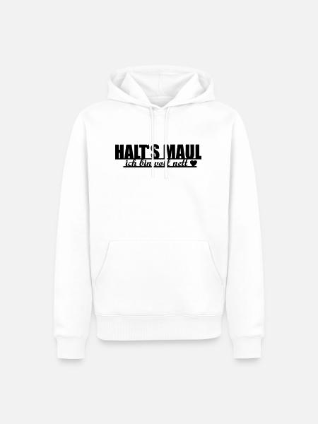 Maul - Männer Premium Bio Hoodie - Weiß
