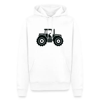 Traktor - Männer Premium Bio Hoodie - Weiß - Vorne - Nico (187cm)