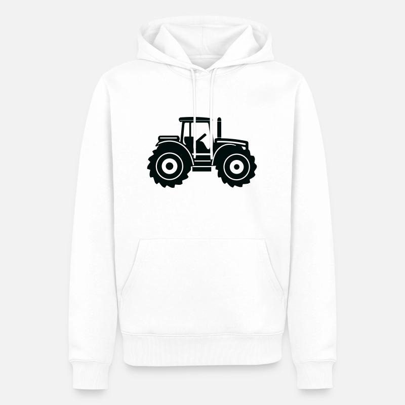 Traktor - Männer Premium Bio Hoodie - Weiß