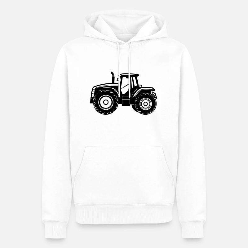 Traktor - Männer Premium Bio Hoodie - Weiß