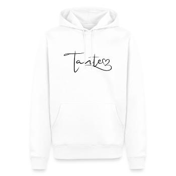 Aunt Font with Heart - Men’s Premium Organic Hoodie - white - Front - Nico (187cm)