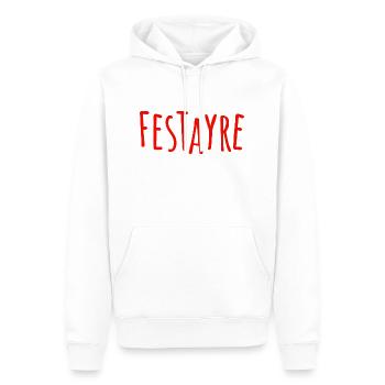 Feria fêtard festayre en Féria - Sweat à capuche Premium bio Homme - blanc - Devant - Nico (187cm)