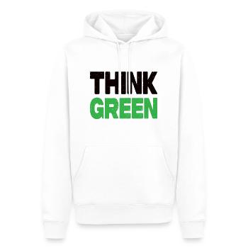 Pensez vert - Sweat à capuche Premium bio Homme - blanc - Devant - Nico (187cm)