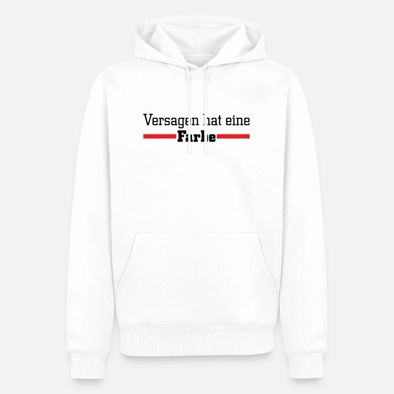 Versagen hat eine Farbe - Rot - Männer Premium Bio Hoodie - Weiß