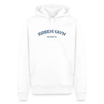 Copenhagen - Denmark - Dänemark - Kobenhavn - Männer Premium Bio Hoodie - Weiß - Vorne - Nico (187cm)