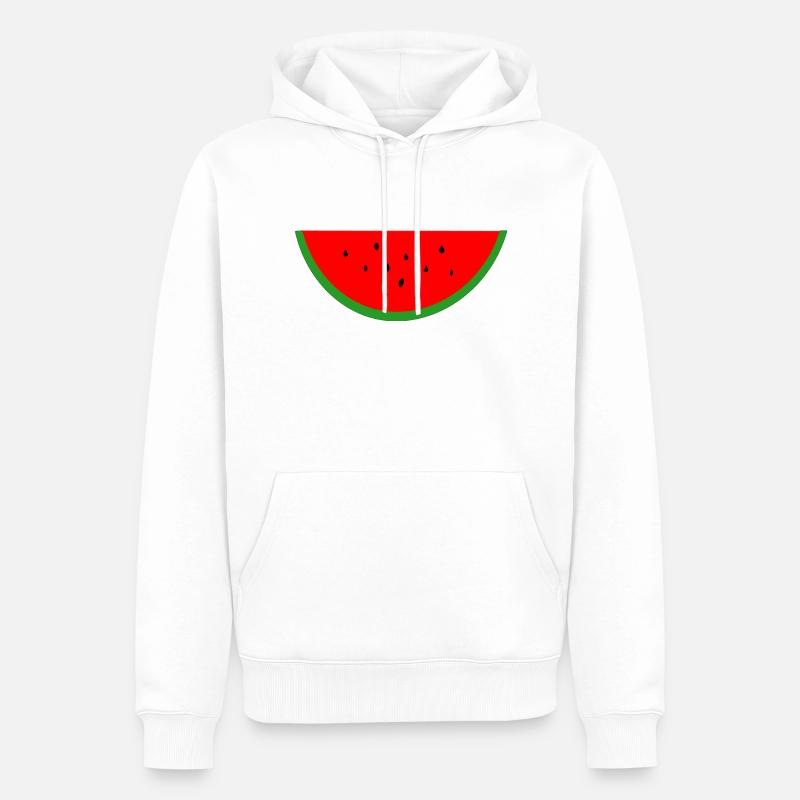 Pastèque rouge juteuse - Sweat à capuche Premium bio Homme - blanc