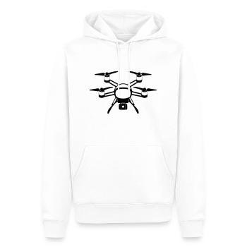 drone - Men’s Premium Organic Hoodie - white - Front - Nico (187cm)