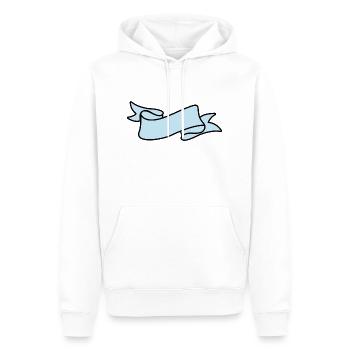 Banner - Männer Premium Bio Hoodie - Weiß - Vorne - Nico (187cm)