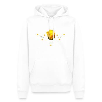 Rose Jaune Rose - Sweat à capuche Premium bio Homme - blanc - Devant - Nico (187cm)