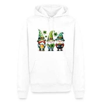 Gnome De La Saint Patrick Shamrock St. Patrick's - Sweat à capuche Premium bio Homme - blanc - Devant - Nico (187cm)