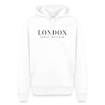 London - Great Britain - Men’s Premium Organic Hoodie - white - Front - Nico (187cm)