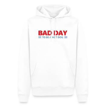 Bad Day To Be A Hot Dog - Hot Dog Lover Fast Food - Männer Premium Bio Hoodie - Weiß - Vorne - Nico (187cm)