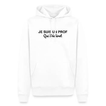 Ich bin ein Lehrer, der rockt - Männer Premium Bio Hoodie - Weiß - Vorne - Nico (187cm)