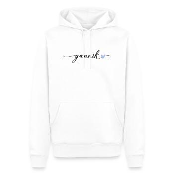 Yannik Name Kalligrafie Schrift - Männer Premium Bio Hoodie - Weiß - Vorne - Nico (187cm)