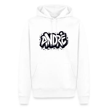 André Name Vorname Graffiti - Männer Premium Bio Hoodie - Weiß - Vorne - Nico (187cm)