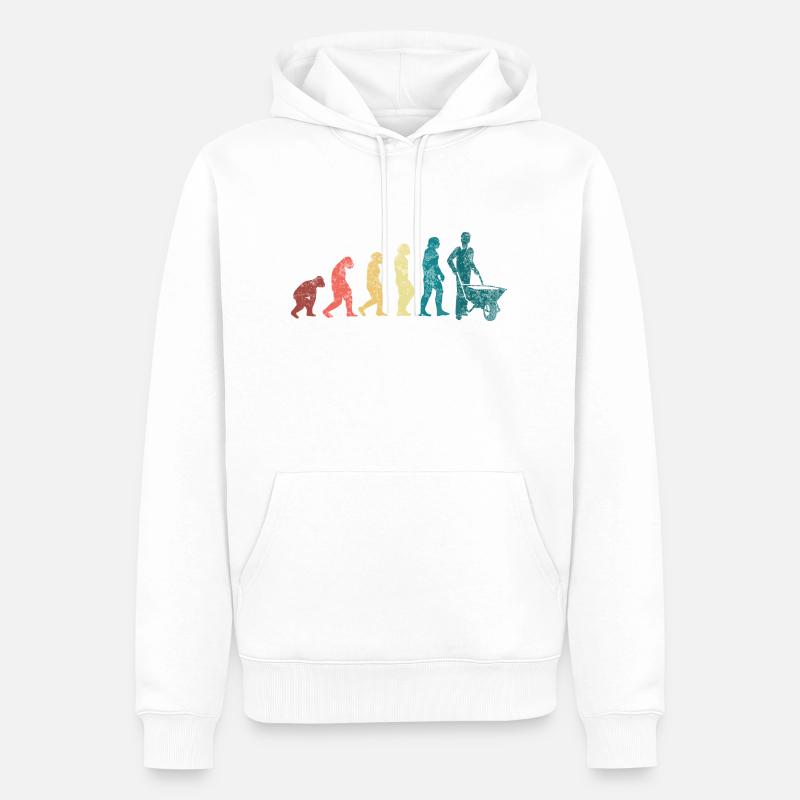 Évolution du client - Sweat à capuche Premium bio Homme - blanc