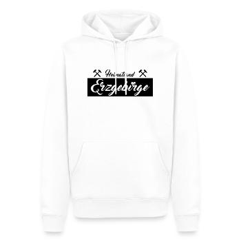 Heimatland Erzgebirge Sachsen - Männer Premium Bio Hoodie - Weiß - Vorne - Nico (187cm)