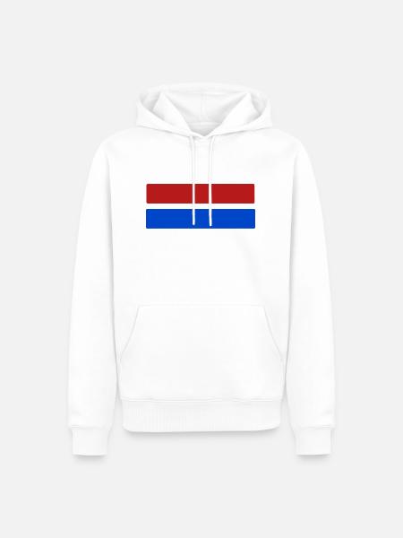 Red Blue - Männer Premium Bio Hoodie - Weiß