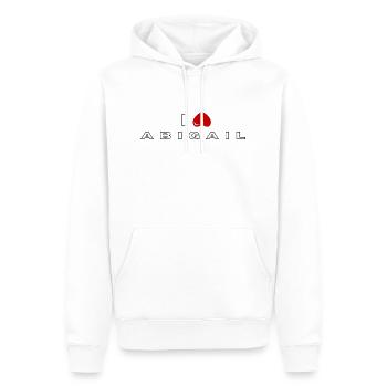 Ich hasse Abigail - Männer Premium Bio Hoodie - Weiß - Vorne - Nico (187cm)
