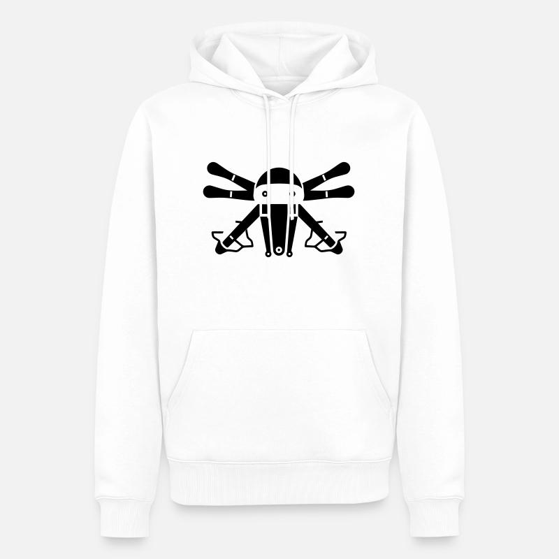 drone - Sweat à capuche Premium bio Homme - blanc