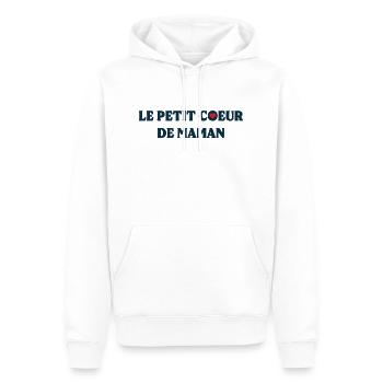 Le Petit Cœur De Maman - Sweat à capuche Premium bio Homme - blanc - Devant - Nico (187cm)