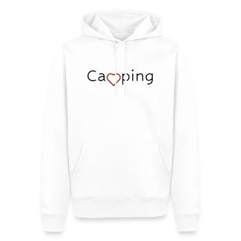 Camping avec du cœur - Sweat à capuche Premium bio Homme - blanc - Devant - Nico (187cm)