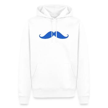 Prostate Cancer Awareness Moustache - Men’s Premium Organic Hoodie - white - Front - Nico (187cm)
