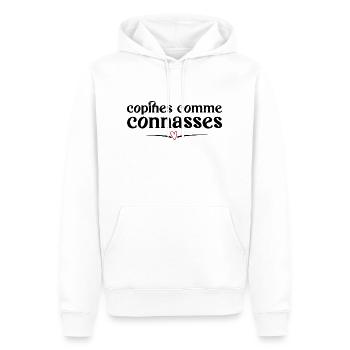 copines comme connasses - Sweat à capuche Premium bio Homme - blanc - Devant - Nico (187cm)